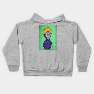 Little Flower Boy Alone in the Woods Looking for Friend | Bad Hero Portrait Lowbrow Pop Surreal Art | Cartoon Star | Mini Masterpieces | Original Oil Painting By Tyler Tilley Kids Hoodie